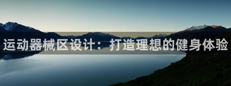 尊龙中国：运动器械区设计：打造理想的健身体验