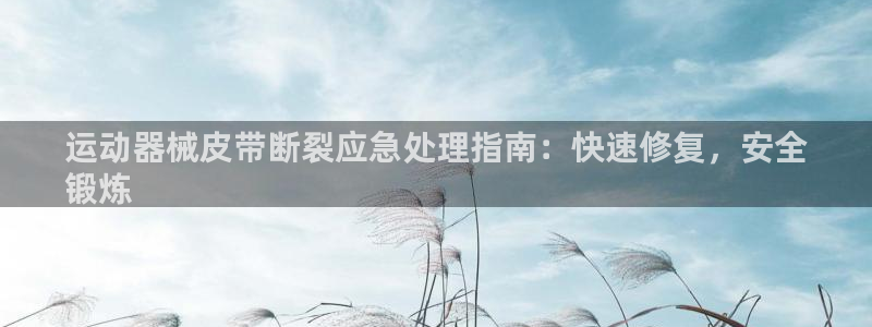 尊龙ag旗舰厅手机版：运动器械皮带断裂应急处理指南：