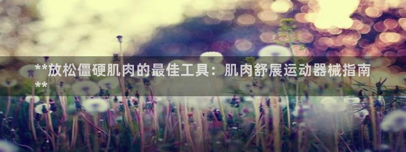 尊龙凯时ag旗舰厅官方网站：**放松僵硬肌肉的最佳工具：肌肉